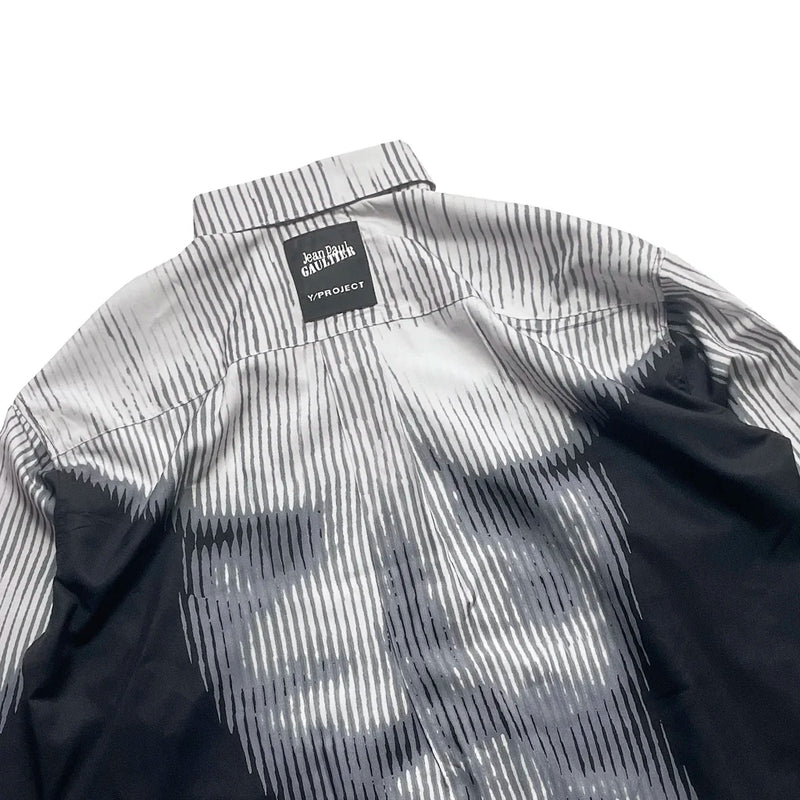 New 2024 Men Striped Gradient Human Body Fashion Cotton Casual Shirts Shirt High Pocket Long-sleeves Size S M L XL#741