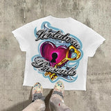Sadcore Streetwear – American Sweetheart Graphic T Shirts Oversized Y2K Top – Edgy Streetwear for All Genders