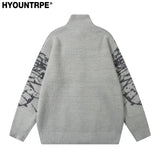 fire graphic sweater, 2025 fashion trend, cozy fashion fit, stylish street outfit, modern aesthetic appeal