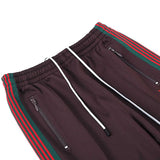 rose red embroidery pants casual men woman loose retro side edge weaving sweatpants trousers straight leg pants unique joggers style 4936