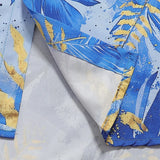 Men Shirts Hawaiian Vacation Loose Shirts Summer Refreshing Turn Down Collar Leaf Print Half Sleeve Shirt Versatile Daily Tops