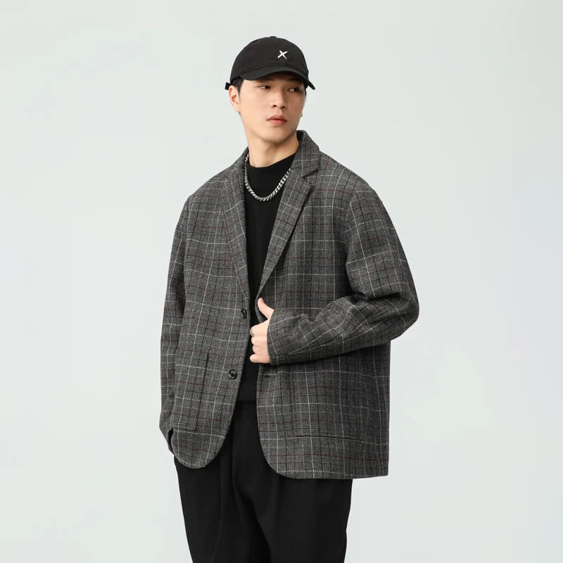 zip-up minimalist jacket, cold-season outfit - trendy urban streetwear fashion for men and women