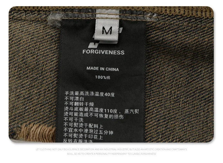 menswear fashion piece featuring collarless wash denim motorcycle jacket design – premium quality jacket for men