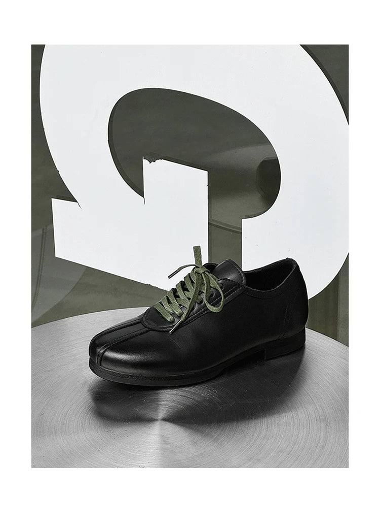 Vintage Casual Leather Shoes Men Women Streetwear Fashion Lightweight Commute Business Leather Derby Shoes