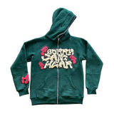 European American Trend Ins Letter Print Sweatshirt Fashion Men Women Winter Y2K Street Personality Zipper Hoodie Sweatshirt