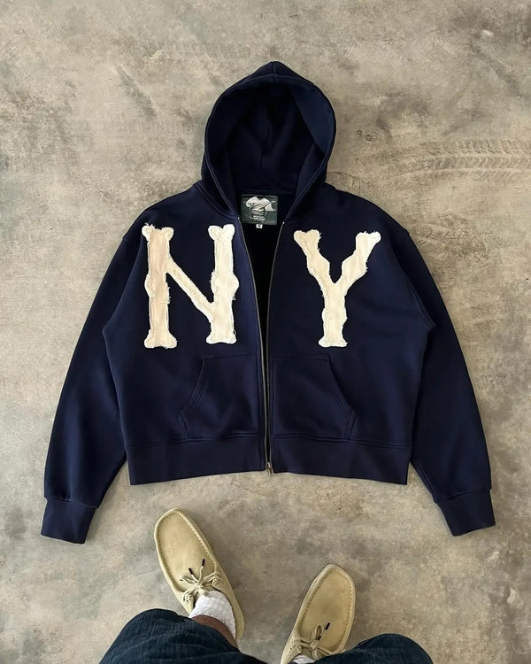 Winter American Gothic Men's Personalized Hooded Sweatshirt and Sweatpants Two-piece Set Trendy Y2K Niche Sports Men's Top