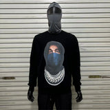 New 242SS Portrait Print High-Street Full Cotton Quality Heavyweight Casual Loose Pullover Long Sleeve Sweatshirt Tops For Men