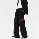 american fashion letter hip hop wide leg pants mens y2k streetwear baggy straight pantalones hombre new gym sports trousers urban fashion pants