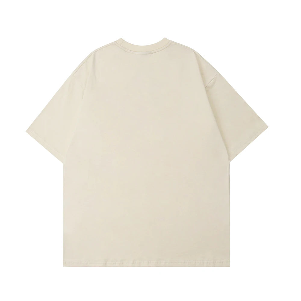 Sadcore Tribal flame – Aolamegs Men Gothic Punk Style Letter Printed Oversized T Sh
