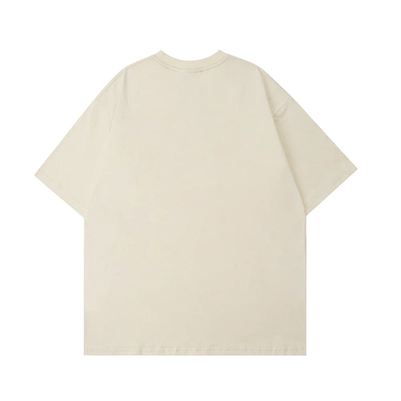Sadcore Tribal flame – Aolamegs Men Gothic Punk Style Letter Printed Oversized T Sh