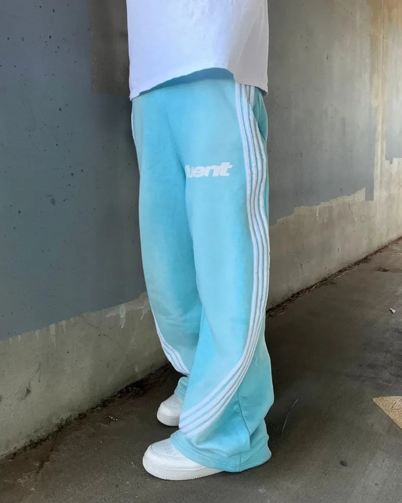 y2k american hip hop rock fashion letter striped nine point pants street fashion brand harajuku retro oversized couple trousers unique default style 3433