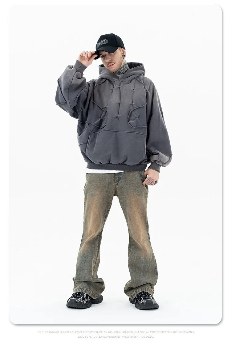 Money-motivated hoodie with luxury streetwear branding