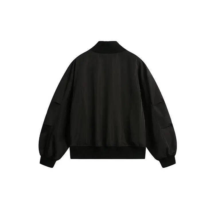 zip-up streetwear jacket, fall/winter fashion, men's streetwear fashion, trendy oversized fit, urban techwear design, modern 