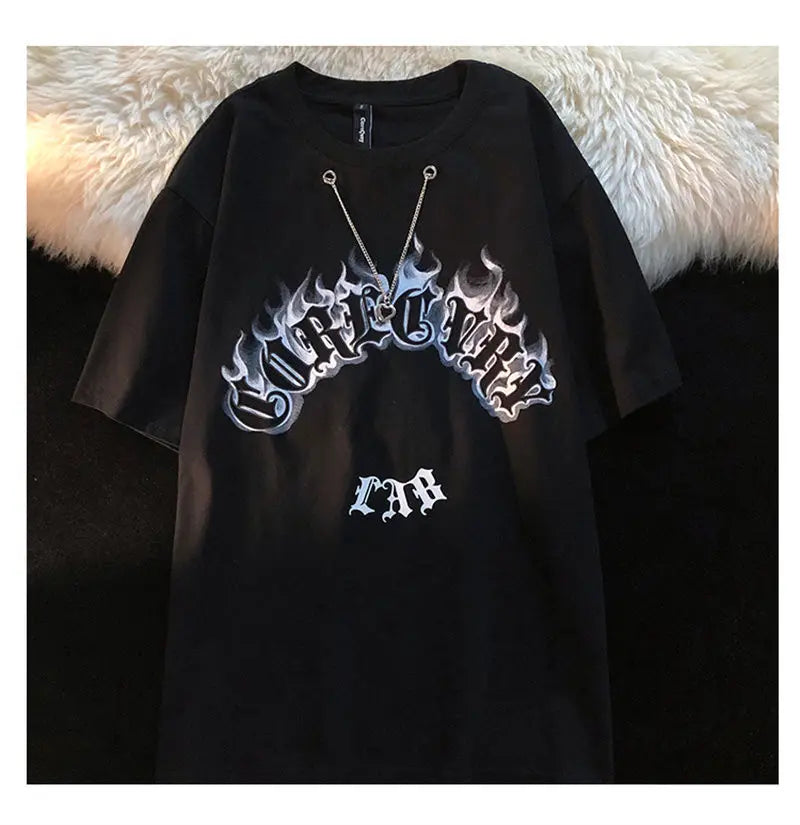 Vaporwave Streetwear – Dark Gothic Letter Creative Graphic T Shirts Men Women – Modern Streetwear for Everyone