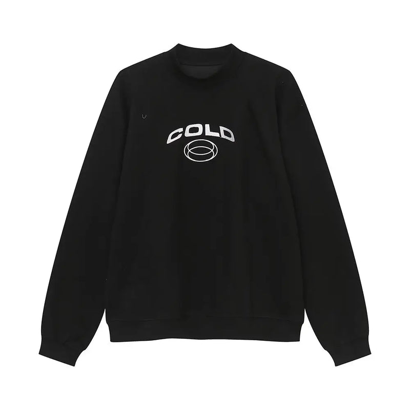 Korean Personality Street Casual Masculine Temperament Initials Printed Sweatshirt Trendy Men Women Pullover High Collar Hoodie