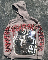 2023 New American Gothic Letter Print Oversized Hoodie Mens Y2K Retro