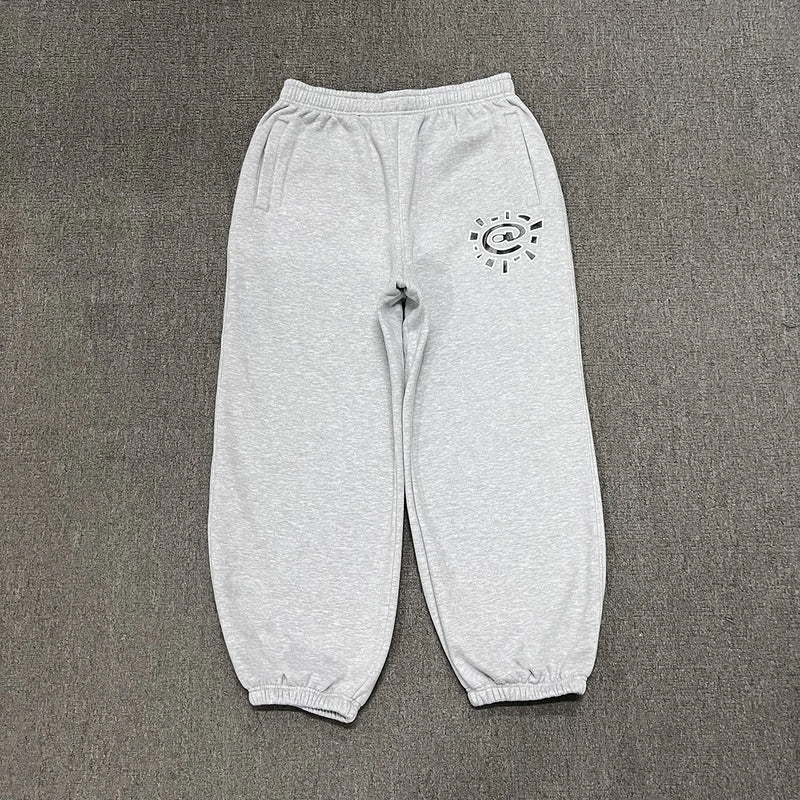 high street letter print fleece joggers sweatpants for men and women solid baggy casual trousers oversized loose sport pants unique joggers style 4529