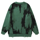 grunge knit sweater with heavyweight fabric, layered urban look for cold weather, street fashion menswear trend for seasonal 