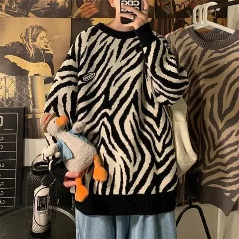 oversized flame knit top, unisex streetwear inspired by 2025 fashion trends, mens fashion layer for modern streetwear collect