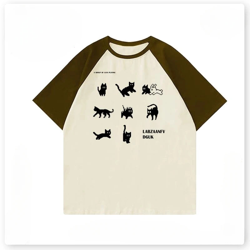 Gothic Melting smiley – Korean Style Hong Kong Style Creative Animal Print Pure Cott