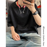 Cyberpunk Tribal flame – 2024 New Galaxy Glitter T Shirt Korean Style Small Sequined