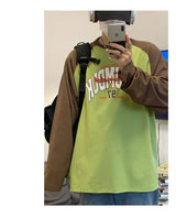 Sadcore Graphic tee – Long Sleeved T Shirt Men Spring New Style Avocado Green Ragl