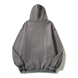 High Street Letter Foam Skull Vintage Fleece Hooded Hoodies Men And Wo