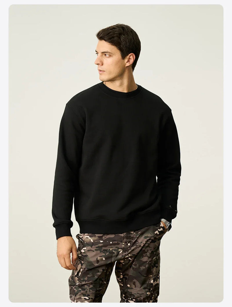 2024 New Autumn And Winter Blue Warm Fleece Fabric Sweatshirt Trendy M