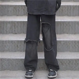 2023 autumn new light luxury fashion straight jeans men loose wide leg casual trousers boutique clothing simple style pants men unique jeans style 3935
