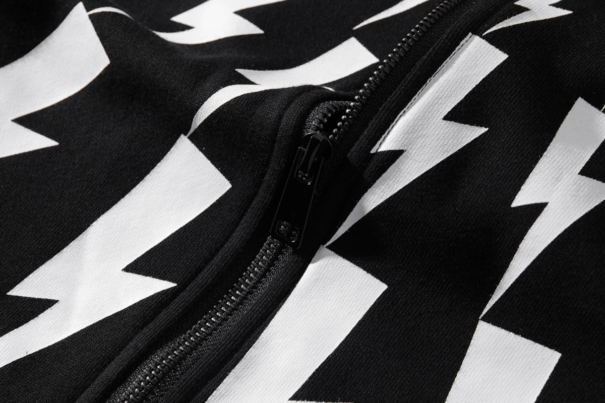 Quilted windbreaker streetwear hooded nan fleece