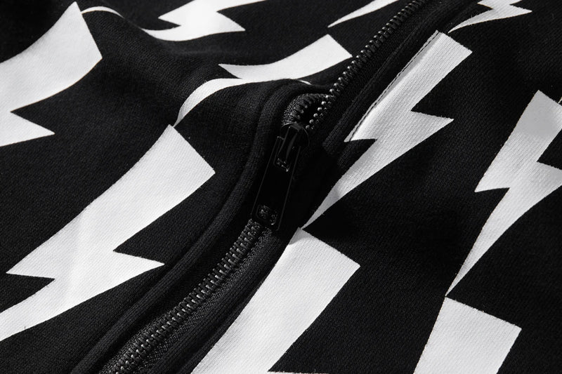 Quilted windbreaker streetwear hooded nan fleece