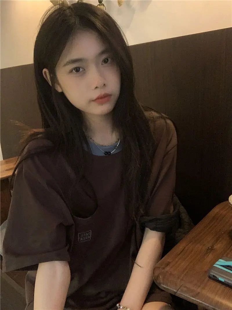 Vaporwave Chrome logo – New Casual Pocket T Shirt Contrasting Round Neck Summer Vers