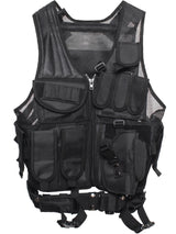 hip hop sleeveless vests mesh adjustment cargo waistcoat with pockets zipper military jacket streetwear tactical vest sweatsh - variant style c85248 for streetwear fashion