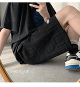 2023 Summer New Light Luxury Fashion Casual Shorts Men Loose All-match Shorts Boutique Clothing Simple Style Shorts Men