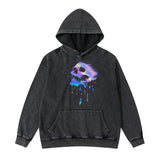 skatercore graphic tee featuring rainbowtouches washed hoodie vintage oversized men high street skull fashion hip hop unisex hoodies loose mens graphic hoodies