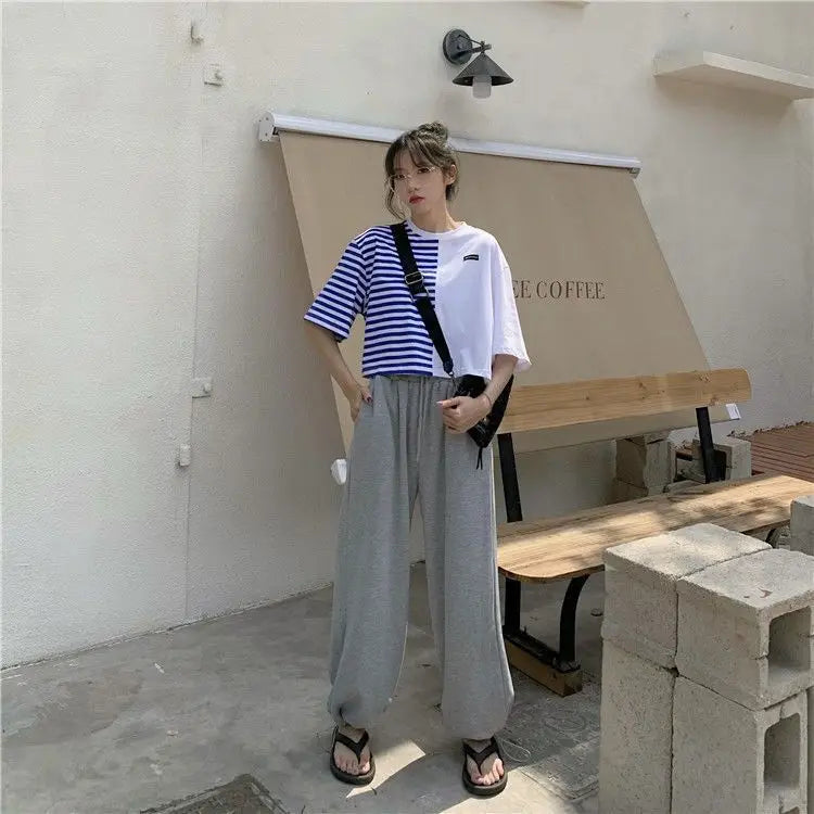 Trapwear Anime panel – Short Sleeved T Shirt Women 2024 New Summer Design White Spl
