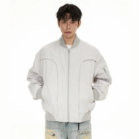 panelled bomber jacket, 2025 trend, men's streetwear fashion, trendy oversized fit, urban techwear design, modern hip hop sty