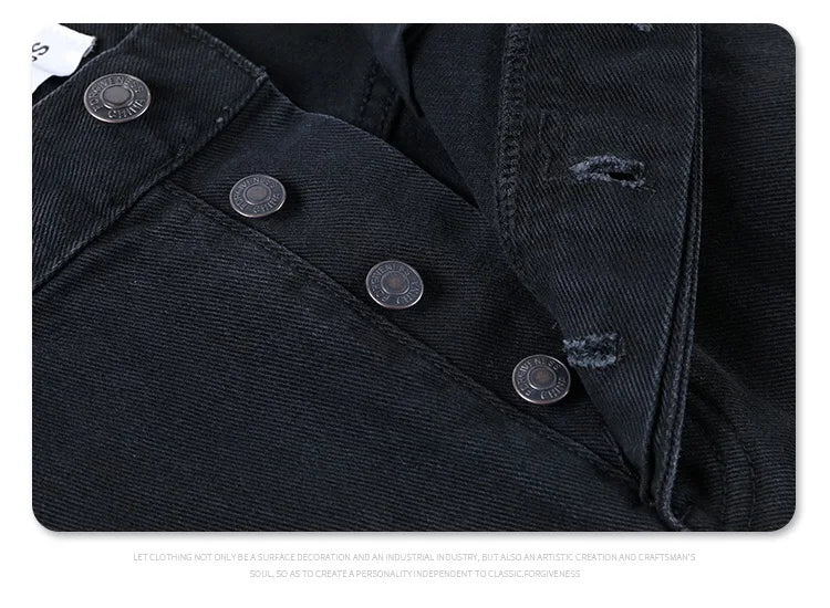 24Spring wash black ash straight tube baggy jeans