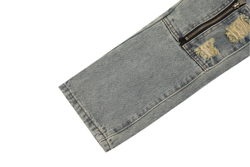 2024 ripped jeans high street straight trousers destroyed hole baggy denim pants vintage retro hip hop 1 unique jeans style 4640