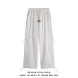 hip hop mens loose fit paratrooper pants drawstring elasticated work pants lightweight quick drying sport climbing trousers menswear bottoms