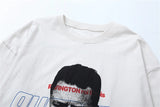 SS24 Vintage gymGnostic 123 Portrait Letter Print High-Street Casual White Loose Cotton Long Sleeve T Shirt Pullover Sweatshirt