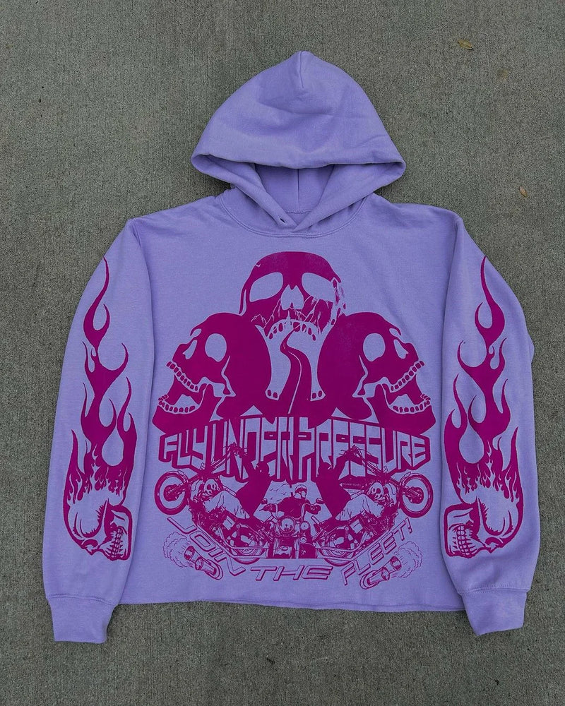 Y2K Womens Mens Hoodies Clothing Printing Long Sleeve Pullover Sweatsh