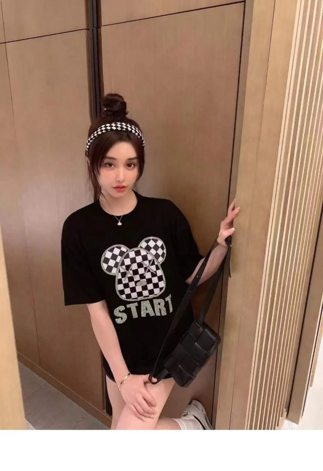 Gothic Aesthetic print tee – New Luxury Sweet Girl Giraffe Diamonds Crystals T Shirts Kor
