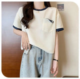 Harajuku Melting smiley – Summer New Fashion Versatile Niche Design Contrasting Color