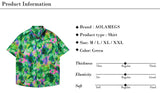 Men Shirts Summer Thin Half Sleeve Shirt Green Colorful Fantasy Top Casual Loose Fashion Clothing Beach Versatile Tops Unisex