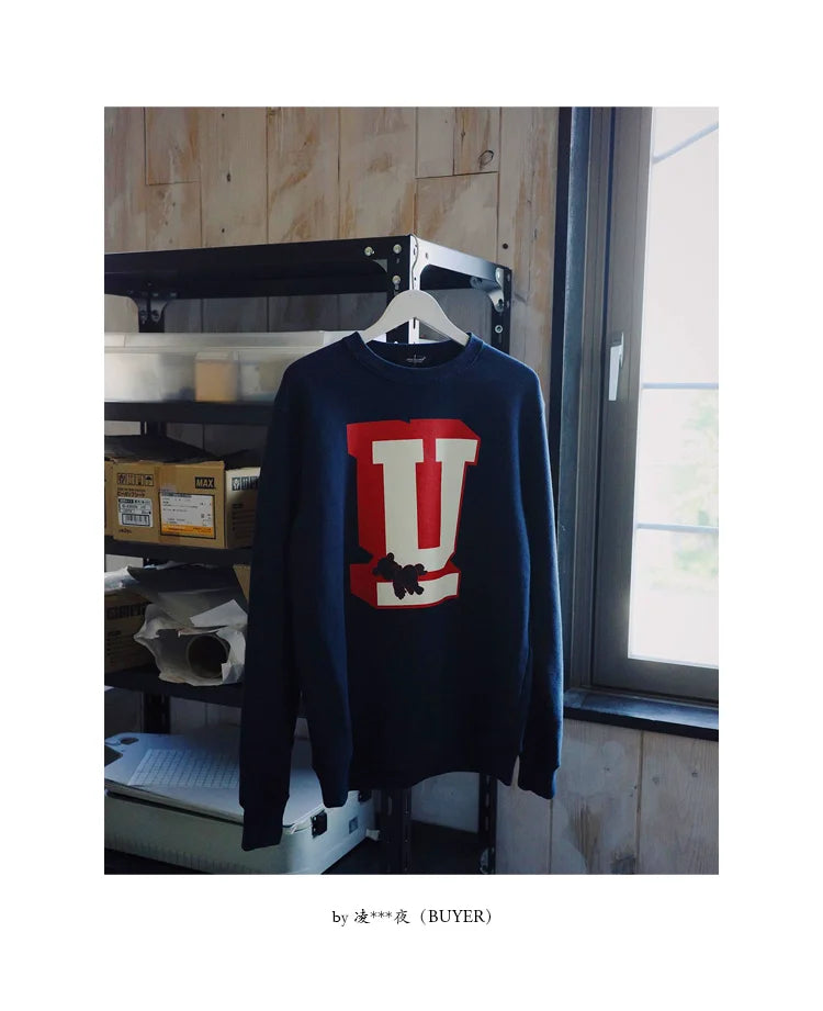 Y2K angelcore design featuring new luxury 2023 undercover bears u letter pullover hoodies hoody hooded sweatshirts velvet cotton thick fleece us size 562
