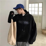 Trendy American Ins Green Hooded Sweatshirt for Men in Autumn 2024 New Trendy Brand Loose Y2K Couple Retro Sports Tops