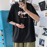 Anime Vintage print – Korean Creative Design Fashion Printed Short Sleeved T Shirt