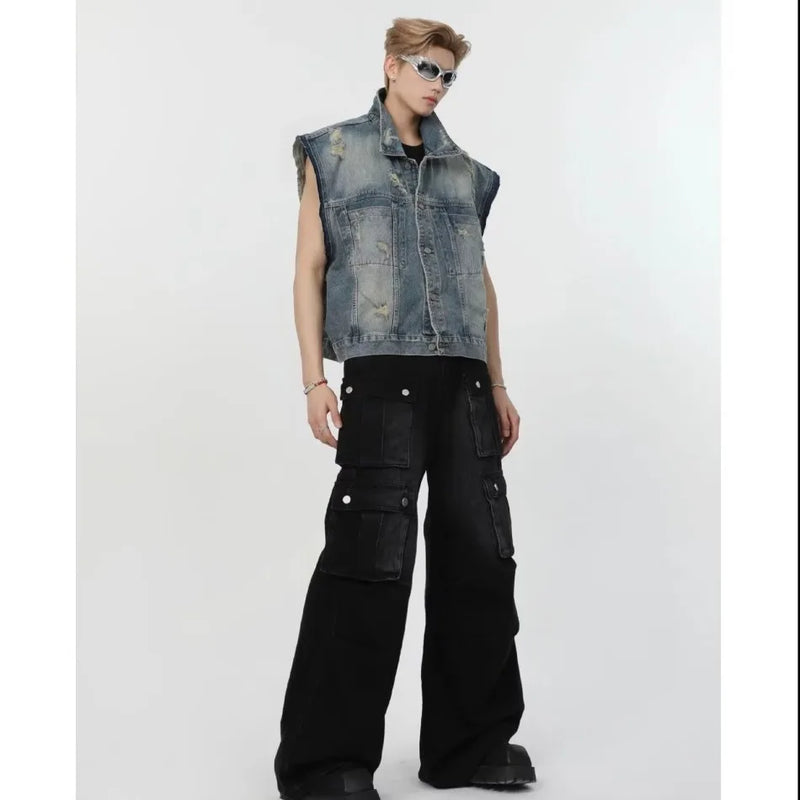 techwear zip bomber, urban fashion, for men, fall streetwear outfit, oversized style, layered fashion, modern aesthetic, graphic detail