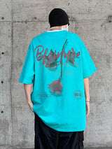 Gothic Tribal flames – Gothic Rose Graphic Tee Shirts Hombre Fashion Cotton